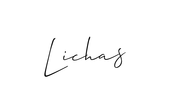 It looks lik you need a new signature style for name Lichas. Design unique handwritten (Allison_Script) signature with our free signature maker in just a few clicks. Lichas signature style 2 images and pictures png