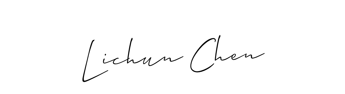 Allison_Script is a professional signature style that is perfect for those who want to add a touch of class to their signature. It is also a great choice for those who want to make their signature more unique. Get Lichun Chen name to fancy signature for free. Lichun Chen signature style 2 images and pictures png
