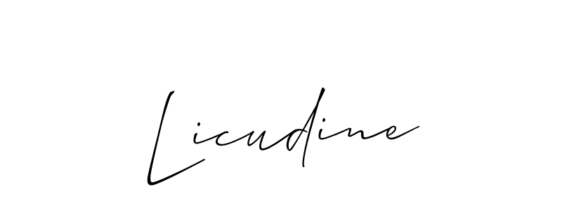 Create a beautiful signature design for name Licudine. With this signature (Allison_Script) fonts, you can make a handwritten signature for free. Licudine signature style 2 images and pictures png