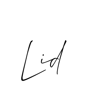 Also we have Lid name is the best signature style. Create professional handwritten signature collection using Allison_Script autograph style. Lid signature style 2 images and pictures png