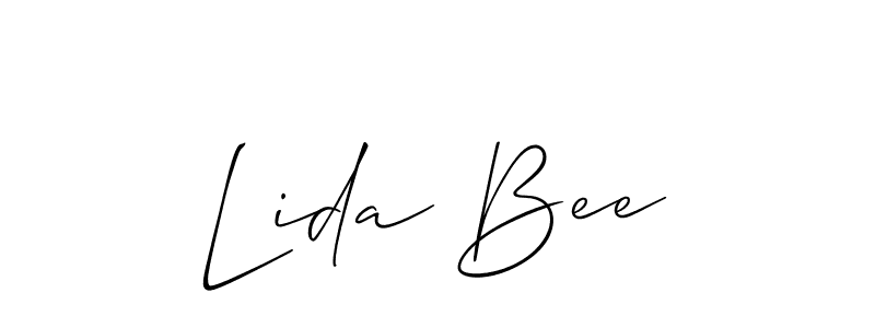 How to make Lida Bee signature? Allison_Script is a professional autograph style. Create handwritten signature for Lida Bee name. Lida Bee signature style 2 images and pictures png