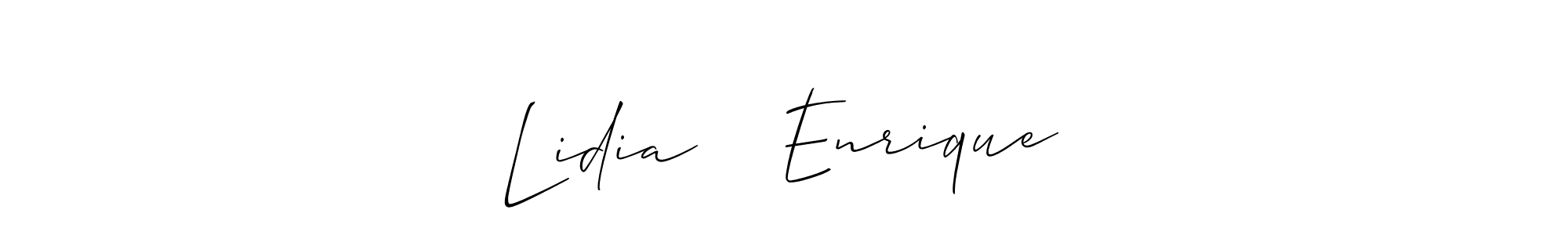 Check out images of Autograph of Lidia ❤️ Enrique name. Actor Lidia ❤️ Enrique Signature Style. Allison_Script is a professional sign style online. Lidia ❤️ Enrique signature style 2 images and pictures png