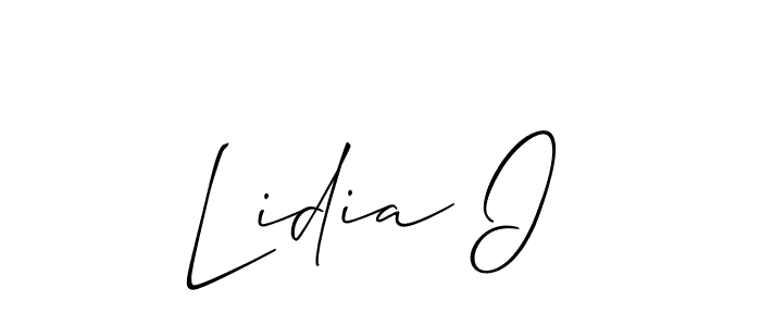 Similarly Allison_Script is the best handwritten signature design. Signature creator online .You can use it as an online autograph creator for name Lidia I. Lidia I signature style 2 images and pictures png