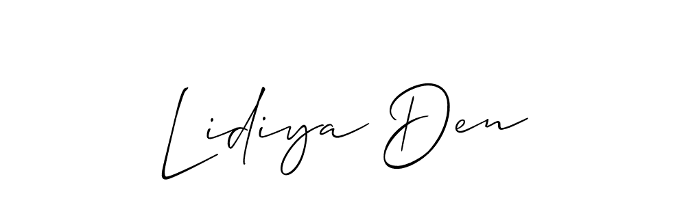 Make a beautiful signature design for name Lidiya Den. Use this online signature maker to create a handwritten signature for free. Lidiya Den signature style 2 images and pictures png