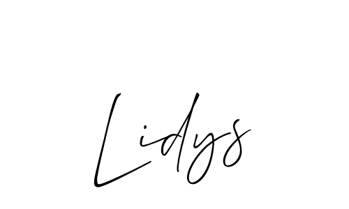 Also You can easily find your signature by using the search form. We will create Lidys name handwritten signature images for you free of cost using Allison_Script sign style. Lidys signature style 2 images and pictures png