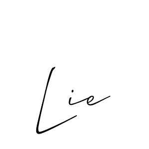 The best way (Allison_Script) to make a short signature is to pick only two or three words in your name. The name Lie include a total of six letters. For converting this name. Lie signature style 2 images and pictures png