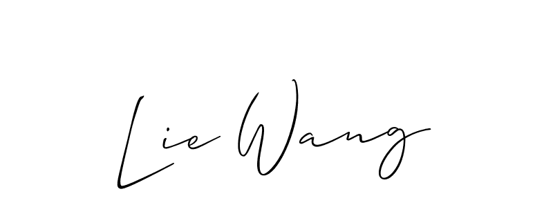 Use a signature maker to create a handwritten signature online. With this signature software, you can design (Allison_Script) your own signature for name Lie Wang. Lie Wang signature style 2 images and pictures png