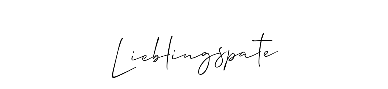 It looks lik you need a new signature style for name Lieblingspate. Design unique handwritten (Allison_Script) signature with our free signature maker in just a few clicks. Lieblingspate signature style 2 images and pictures png