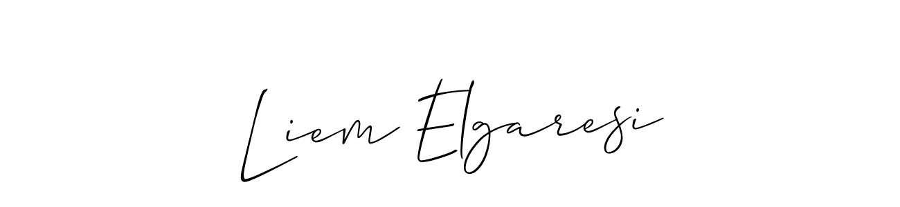 How to Draw Liem Elgaresi signature style? Allison_Script is a latest design signature styles for name Liem Elgaresi. Liem Elgaresi signature style 2 images and pictures png