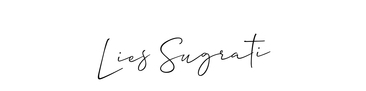 Lies Sugrati stylish signature style. Best Handwritten Sign (Allison_Script) for my name. Handwritten Signature Collection Ideas for my name Lies Sugrati. Lies Sugrati signature style 2 images and pictures png