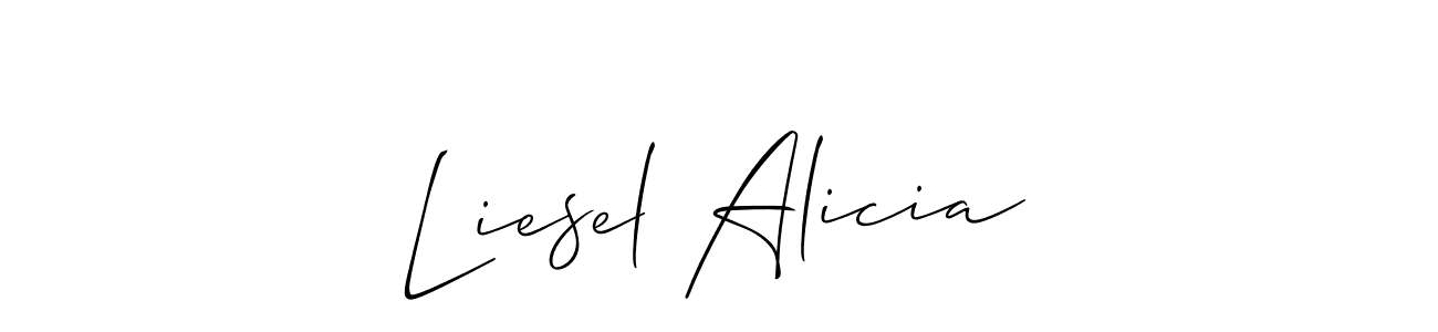 Design your own signature with our free online signature maker. With this signature software, you can create a handwritten (Allison_Script) signature for name Liesel Alicia. Liesel Alicia signature style 2 images and pictures png