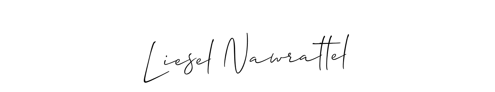 Create a beautiful signature design for name Liesel Nawrattel. With this signature (Allison_Script) fonts, you can make a handwritten signature for free. Liesel Nawrattel signature style 2 images and pictures png