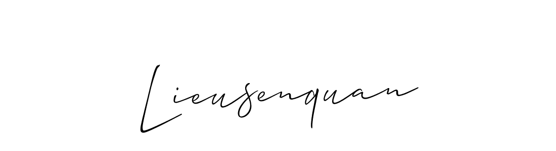 You should practise on your own different ways (Allison_Script) to write your name (Lieusenquan) in signature. don't let someone else do it for you. Lieusenquan signature style 2 images and pictures png