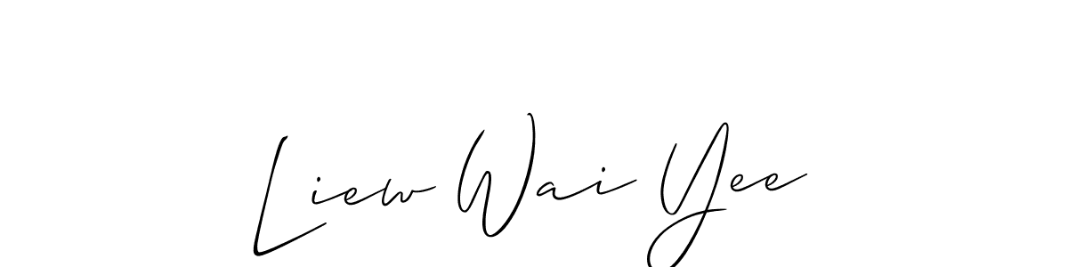 The best way (Allison_Script) to make a short signature is to pick only two or three words in your name. The name Liew Wai Yee include a total of six letters. For converting this name. Liew Wai Yee signature style 2 images and pictures png