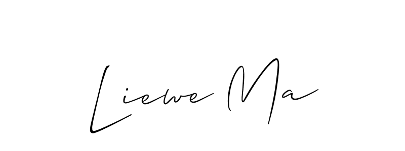 How to Draw Liewe Ma signature style? Allison_Script is a latest design signature styles for name Liewe Ma. Liewe Ma signature style 2 images and pictures png