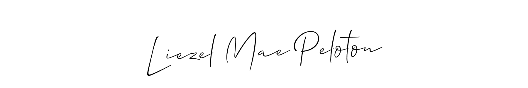 Similarly Allison_Script is the best handwritten signature design. Signature creator online .You can use it as an online autograph creator for name Liezel Mae Peloton. Liezel Mae Peloton signature style 2 images and pictures png