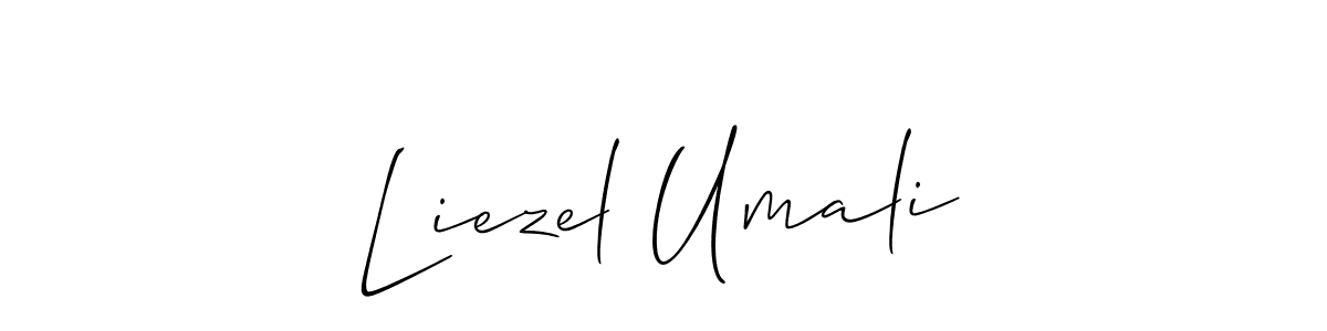 if you are searching for the best signature style for your name Liezel Umali. so please give up your signature search. here we have designed multiple signature styles  using Allison_Script. Liezel Umali signature style 2 images and pictures png