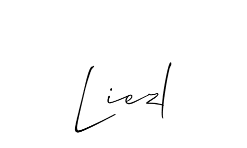 Liezl stylish signature style. Best Handwritten Sign (Allison_Script) for my name. Handwritten Signature Collection Ideas for my name Liezl. Liezl signature style 2 images and pictures png