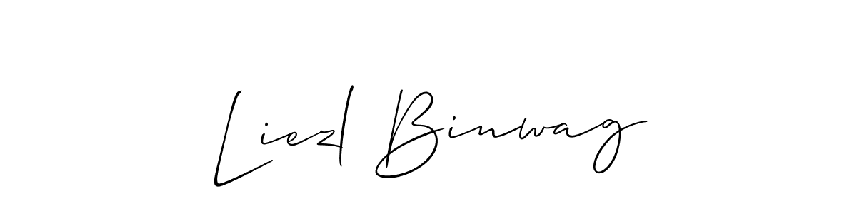 The best way (Allison_Script) to make a short signature is to pick only two or three words in your name. The name Liezl Binwag include a total of six letters. For converting this name. Liezl Binwag signature style 2 images and pictures png