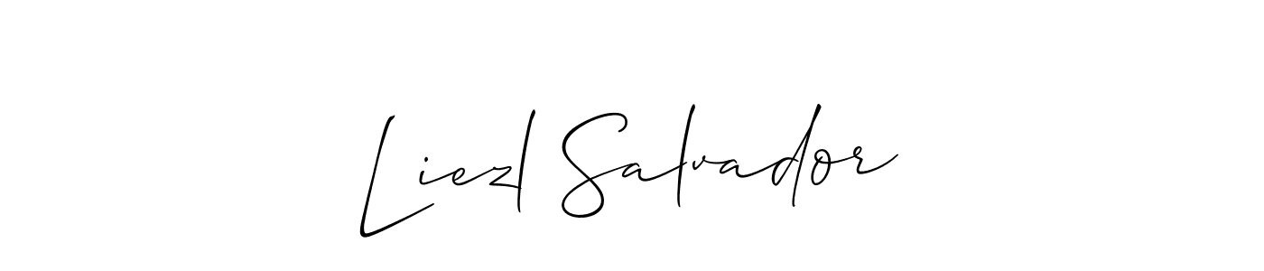 Design your own signature with our free online signature maker. With this signature software, you can create a handwritten (Allison_Script) signature for name Liezl Salvador. Liezl Salvador signature style 2 images and pictures png