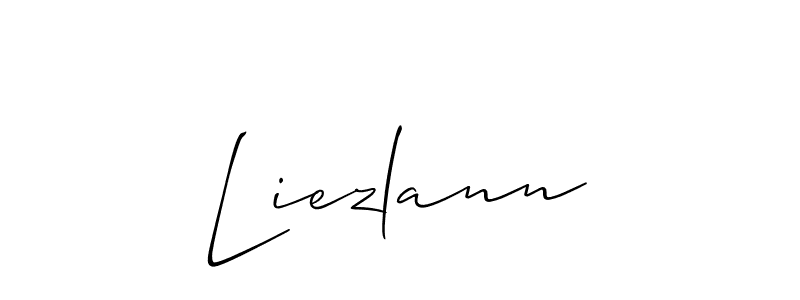 How to make Liezlann signature? Allison_Script is a professional autograph style. Create handwritten signature for Liezlann name. Liezlann signature style 2 images and pictures png