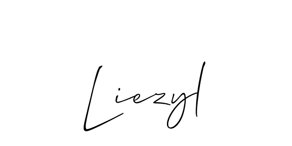 You should practise on your own different ways (Allison_Script) to write your name (Liezyl) in signature. don't let someone else do it for you. Liezyl signature style 2 images and pictures png