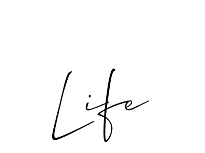 How to make Life signature? Allison_Script is a professional autograph style. Create handwritten signature for Life name. Life signature style 2 images and pictures png