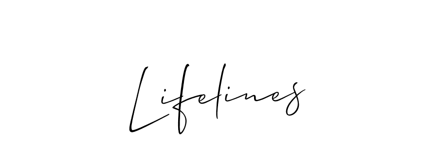 You should practise on your own different ways (Allison_Script) to write your name (Lifelines) in signature. don't let someone else do it for you. Lifelines signature style 2 images and pictures png