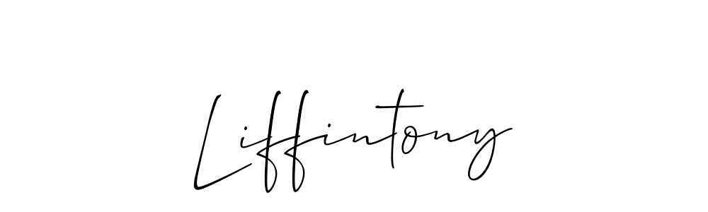 You should practise on your own different ways (Allison_Script) to write your name (Liffintony) in signature. don't let someone else do it for you. Liffintony signature style 2 images and pictures png