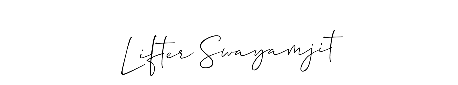 See photos of Lifter Swayamjit official signature by Spectra . Check more albums & portfolios. Read reviews & check more about Allison_Script font. Lifter Swayamjit signature style 2 images and pictures png