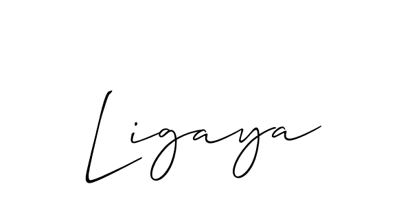 Create a beautiful signature design for name Ligaya. With this signature (Allison_Script) fonts, you can make a handwritten signature for free. Ligaya signature style 2 images and pictures png