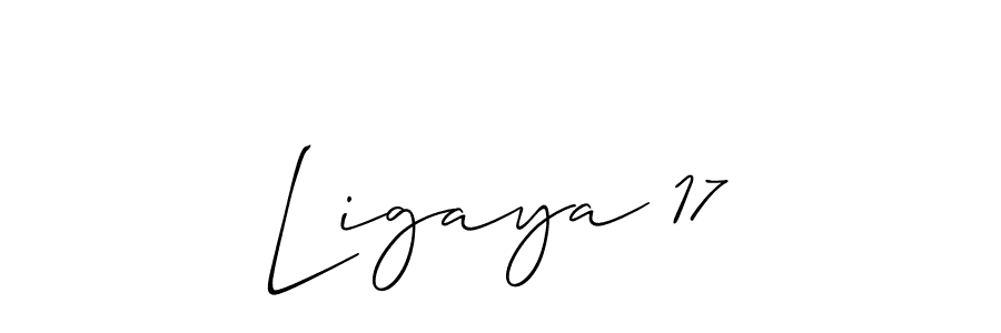 Ligaya 17 stylish signature style. Best Handwritten Sign (Allison_Script) for my name. Handwritten Signature Collection Ideas for my name Ligaya 17. Ligaya 17 signature style 2 images and pictures png