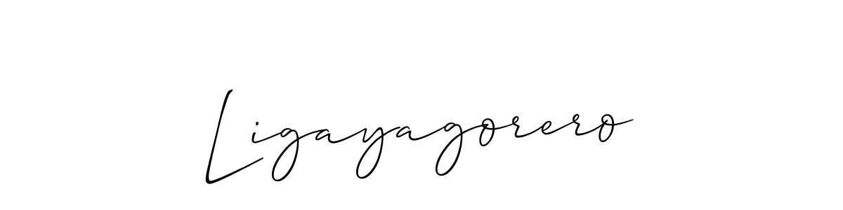 Also we have Ligayagorero name is the best signature style. Create professional handwritten signature collection using Allison_Script autograph style. Ligayagorero signature style 2 images and pictures png