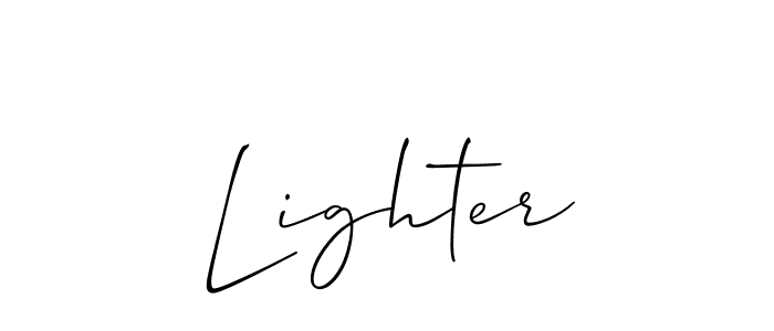 Make a beautiful signature design for name Lighter. With this signature (Allison_Script) style, you can create a handwritten signature for free. Lighter signature style 2 images and pictures png