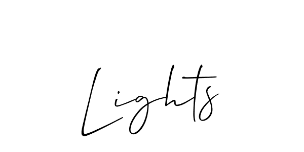 How to make Lights signature? Allison_Script is a professional autograph style. Create handwritten signature for Lights name. Lights signature style 2 images and pictures png