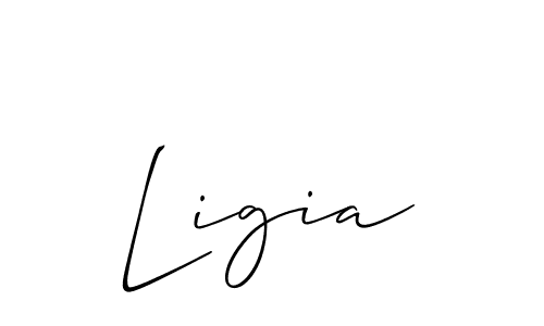 Create a beautiful signature design for name Ligia. With this signature (Allison_Script) fonts, you can make a handwritten signature for free. Ligia signature style 2 images and pictures png