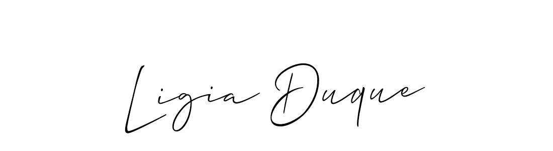 Make a short Ligia Duque signature style. Manage your documents anywhere anytime using Allison_Script. Create and add eSignatures, submit forms, share and send files easily. Ligia Duque signature style 2 images and pictures png