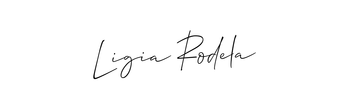 How to make Ligia Rodela signature? Allison_Script is a professional autograph style. Create handwritten signature for Ligia Rodela name. Ligia Rodela signature style 2 images and pictures png