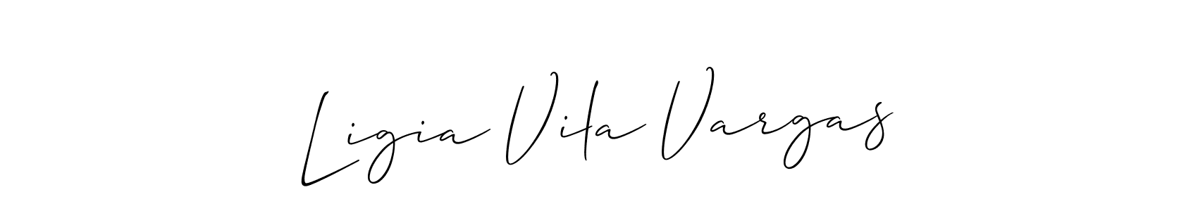 Allison_Script is a professional signature style that is perfect for those who want to add a touch of class to their signature. It is also a great choice for those who want to make their signature more unique. Get Ligia Vila Vargas name to fancy signature for free. Ligia Vila Vargas signature style 2 images and pictures png