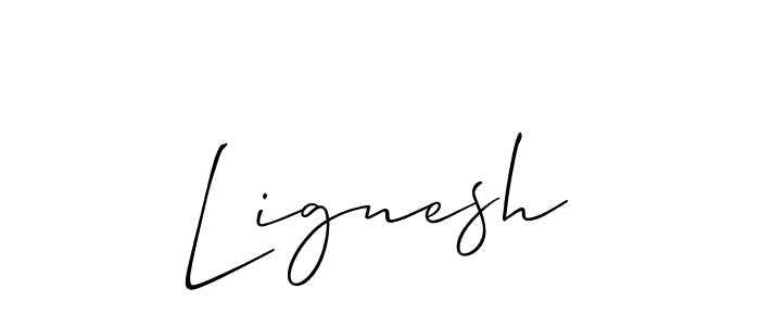Lignesh stylish signature style. Best Handwritten Sign (Allison_Script) for my name. Handwritten Signature Collection Ideas for my name Lignesh. Lignesh signature style 2 images and pictures png