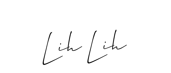 How to make Lih Lih name signature. Use Allison_Script style for creating short signs online. This is the latest handwritten sign. Lih Lih signature style 2 images and pictures png