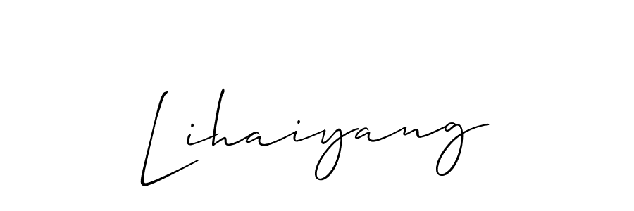 How to make Lihaiyang signature? Allison_Script is a professional autograph style. Create handwritten signature for Lihaiyang name. Lihaiyang signature style 2 images and pictures png