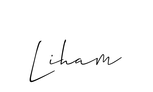 You should practise on your own different ways (Allison_Script) to write your name (Liham) in signature. don't let someone else do it for you. Liham signature style 2 images and pictures png