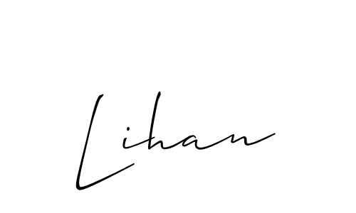 Make a beautiful signature design for name Lihan. With this signature (Allison_Script) style, you can create a handwritten signature for free. Lihan signature style 2 images and pictures png
