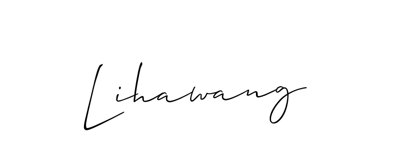 Make a beautiful signature design for name Lihawang. With this signature (Allison_Script) style, you can create a handwritten signature for free. Lihawang signature style 2 images and pictures png