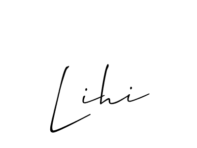 How to make Lihi name signature. Use Allison_Script style for creating short signs online. This is the latest handwritten sign. Lihi signature style 2 images and pictures png