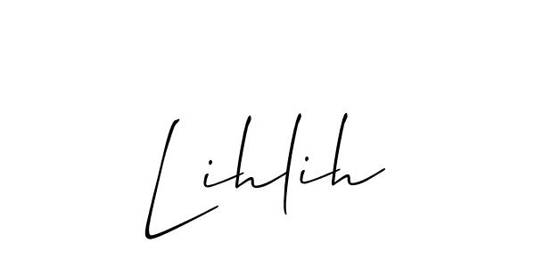 Also You can easily find your signature by using the search form. We will create Lihlih name handwritten signature images for you free of cost using Allison_Script sign style. Lihlih signature style 2 images and pictures png