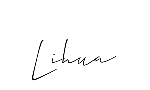 It looks lik you need a new signature style for name Lihua. Design unique handwritten (Allison_Script) signature with our free signature maker in just a few clicks. Lihua signature style 2 images and pictures png