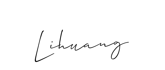 You should practise on your own different ways (Allison_Script) to write your name (Lihuang) in signature. don't let someone else do it for you. Lihuang signature style 2 images and pictures png