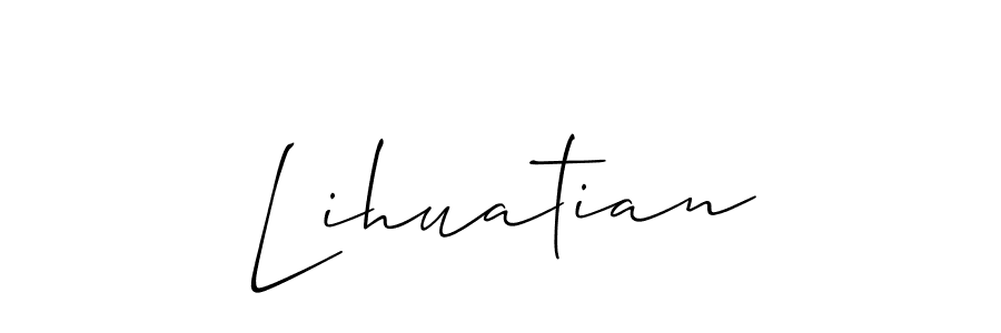 Similarly Allison_Script is the best handwritten signature design. Signature creator online .You can use it as an online autograph creator for name Lihuatian. Lihuatian signature style 2 images and pictures png